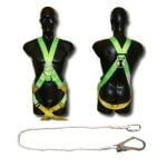 H-4538 Full Body Harness Front & Rear D-Ring W/ Rebar Lanyard