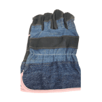 Dk-20-M Denim Maong Gloves with Leather Patch