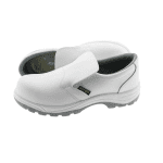 X0500 WHITE SLIP ON STEEL TOE ANTI SLIP CLOSED KITCHEN SAFETY SHOES