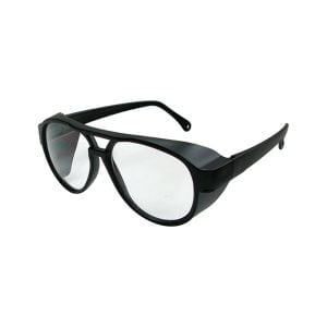 92205 BLACK ROUND FRAME SAFETY GLASSES