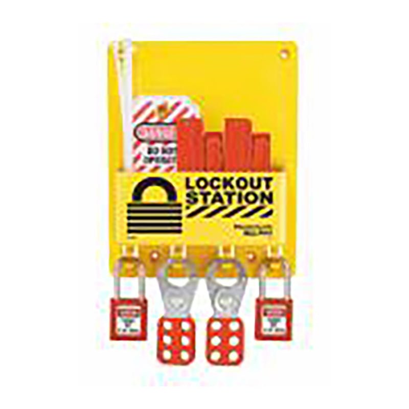 S1720E410 LOCKOUT STATION COMPACT 4 HANGER FOR HASP & PADLOCK - Image 1