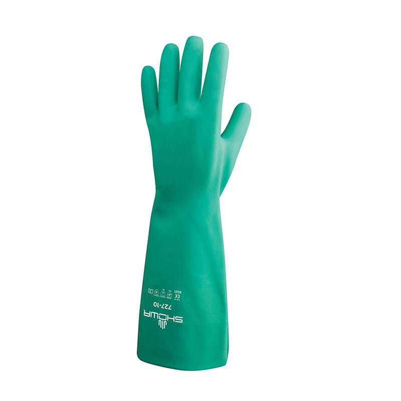 wyler_enterprises_HandProtection_ChemicalResistant_Showa Nitrile Gloves SHOWA NITRILE GLOVES WITH LINING - Image 1