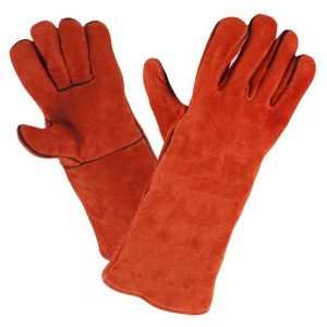 Al-140 Good Quality Leather Welding Gloves with Lining