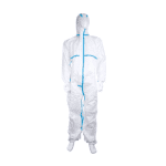 PPE Suit With Hood Blue Tape