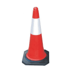PVC Cone with Reflector Black Base